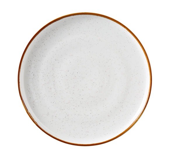 Yanco Glory Chinaware 12" X 1 1/8" ROUND PLATE WITH UP RIGHT RIM