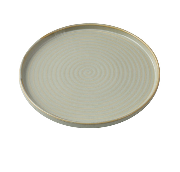 Yanco Golden Coast Chinaware 7 1/4"X 3/4" ROUND PLATE WITH UPRIGHT RIM