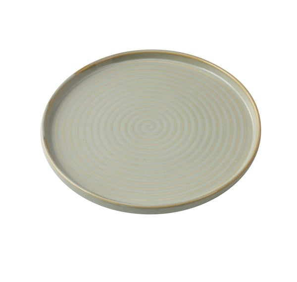 Yanco Golden Coast Chinaware 9" X 5/8" ROUND PLATE WITH UPRIGHT RIM