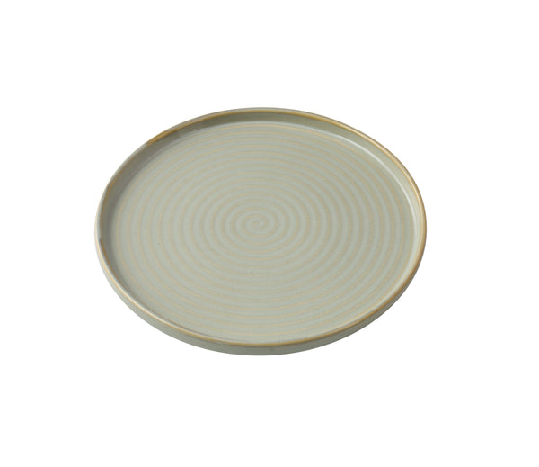 Yanco Golden Coast Chinaware 10 1/2" X 3/4" ROUND PLATE WITH UPRIGHT RIM