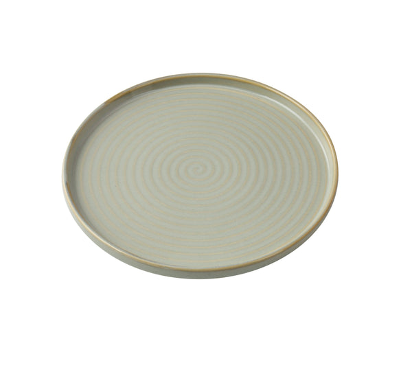 Yanco Golden Coast Chinaware 12" X 3/4" ROUND PLATE WITH UPRIGHT RIM