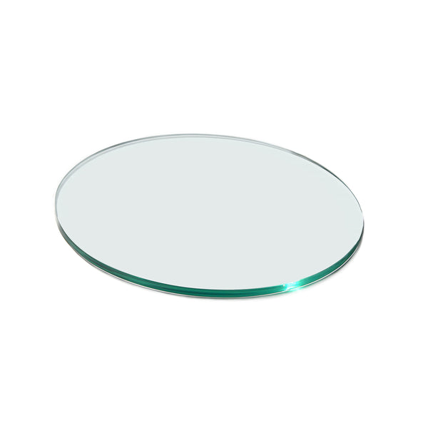 14" Round Clear Tempered Glass Surface, 1 EA