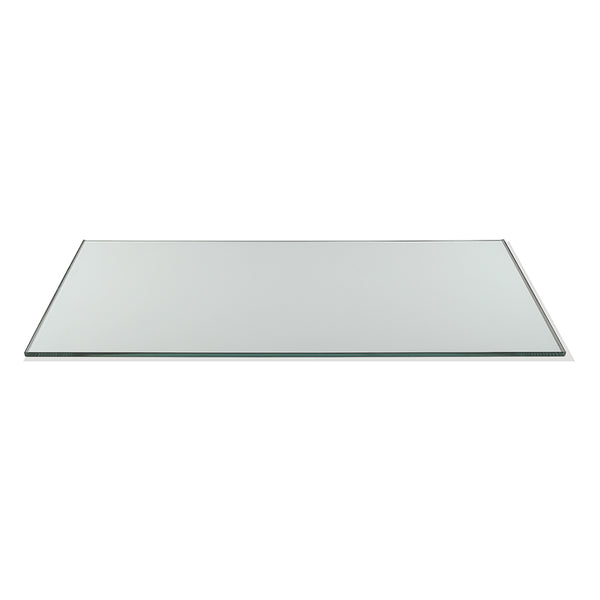 Wide Rectangle Clear Tempered Glass Surface, 1 EA