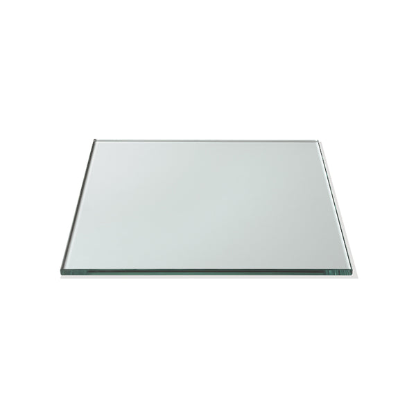 Square Clear Tempered Glass Surface, 1 EA