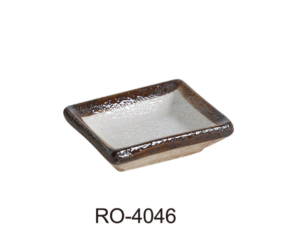 Yanco Rockeye Chinaware 3" X 2 1/4" RECTANGULAR SAUCE DISH 2 OZ