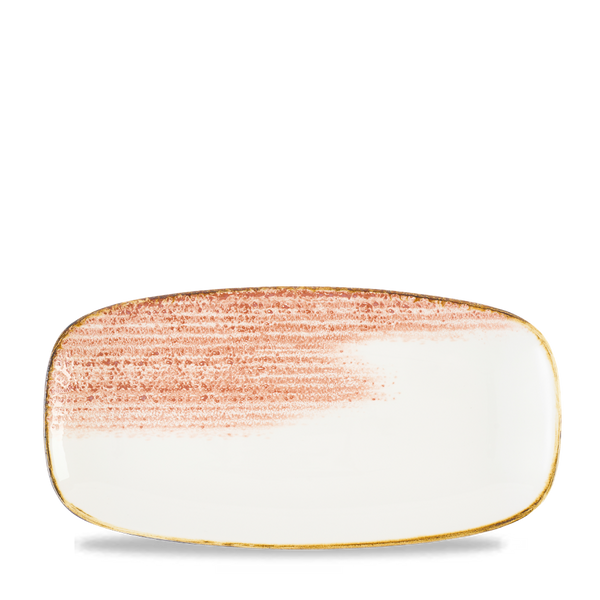 Studio Prints Homespun Accents Coral Chefs' Oblong Plate No. 3 29.8 x 15.3cm 11 3/4" x 6" Box 12