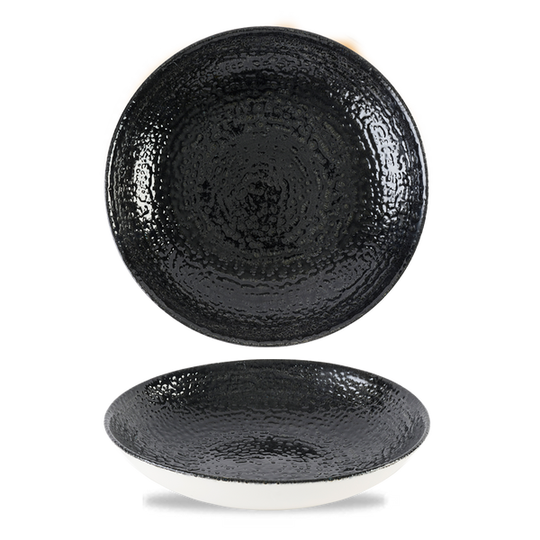 Studio Prints Homespun Chroma Carbon Coupe Bowl 18.2cm 7 1/4" 42.6cl 15oz Box 12