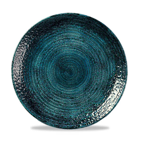 Homespun Chroma Blue Coupe Plate 26cm 10 1/4"