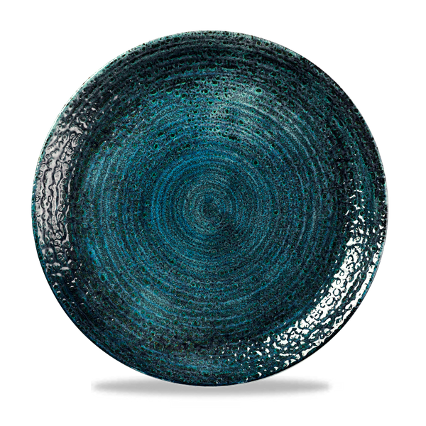 Homespun Chroma Blue Coupe Plate 28.8cm 11 1/4"