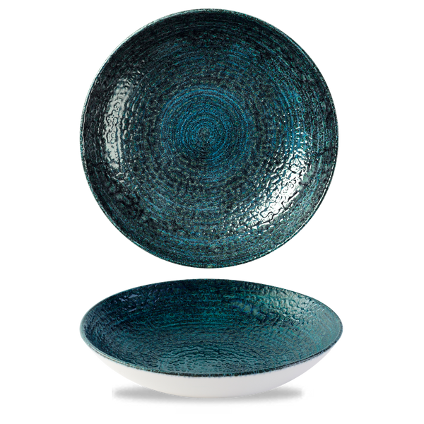 Homespun Chroma Blue Coupe Bowl 24.8cm 9 3/4" 113.6cl 40oz