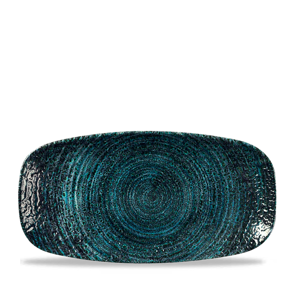 Homespun Chroma Blue Chefs' Oblong Plate No.2 26.9 x 12.7cm 10 1/2" x 5"