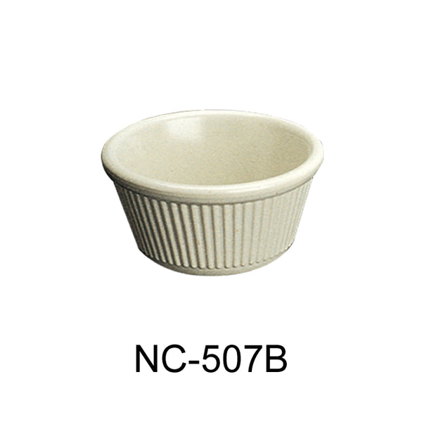 Yanco Accessories (Melamine) Melamine 2 1/2", 1.5 OZ FLUTED RAMEKIN BONE