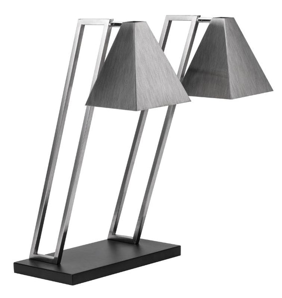 Double Stainless Steel Pyramid Heat Lamp w/Metal Base, 1 EA