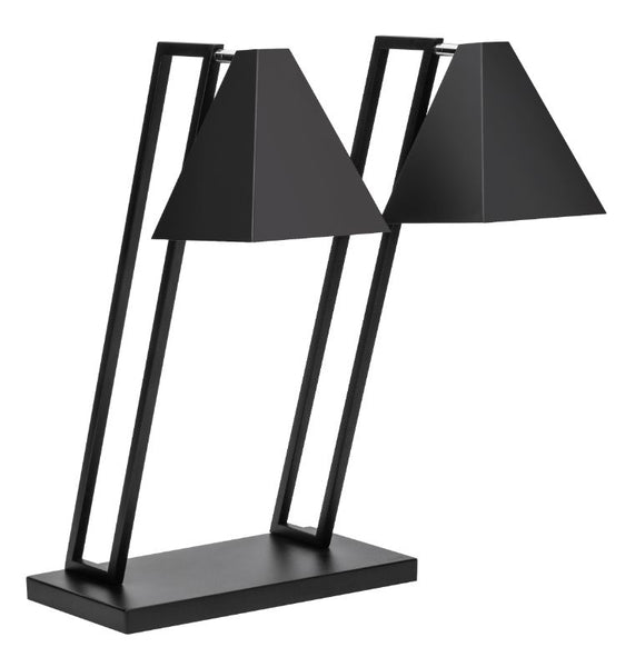 Double Black Matte Pyramid Heat Lamp w/Metal Base, 1 EA