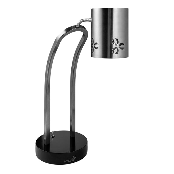 Iris™ Single Stainless Steel Heat Lamp with Black Metal Base, 1 EA