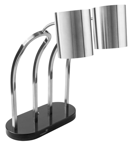 Double Stainless Steel Heat Lamp, Plain Shade, 1 EA