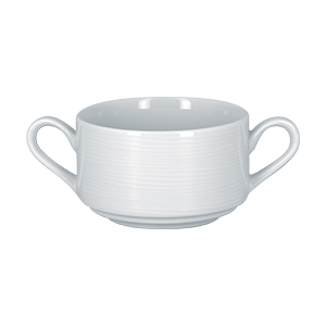 STACKABLE CREAM SOUP BOWL WITH HANDLES, 10.15 OZ, POLARIS