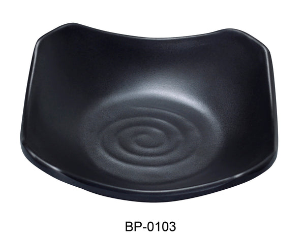 Yanco Black Pearl Melamine 3 1/2" SQUARE DISH 4 OZ