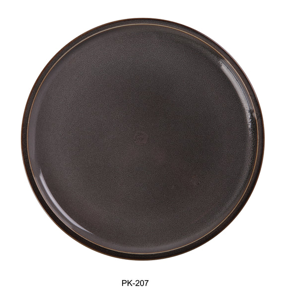 Yanco Peacock Chinaware 7" X 3/4" ROUND PLATE WITH UPRIGHT RIM