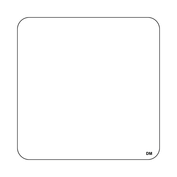 2x2 DM 250 White Blank with ID