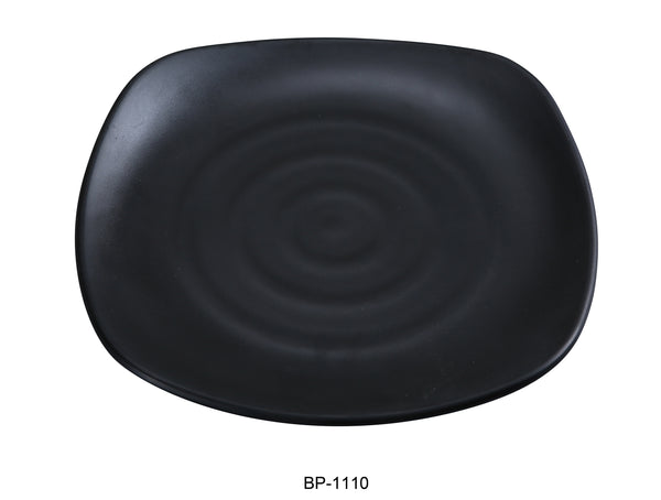 Yanco Black Pearl Melamine 10" SQUARE PLATE