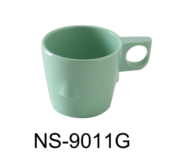 Yanco Nessico Melamine 3" STACKABLE BULBOUS CUP 8 OZ GREEN