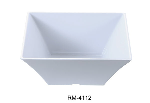 Yanco Rome Melamine 12" X 5"H SQUARE BOWL 8 QT