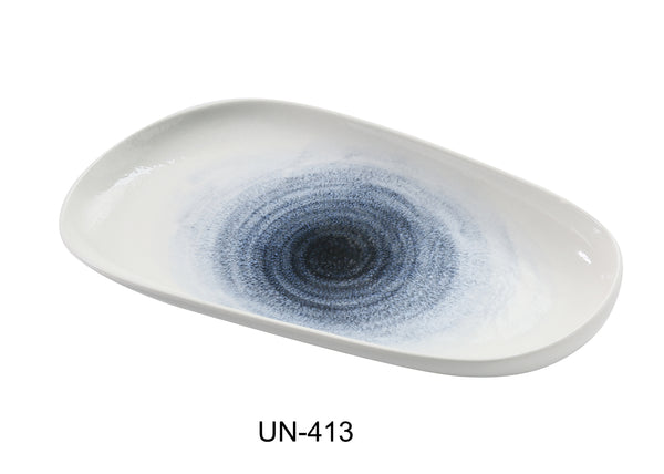 Yanco Universe Chinaware 13 1/2" X 7 1/2" X 1 1/2" DEEP OVAL PLATE 24 OZ