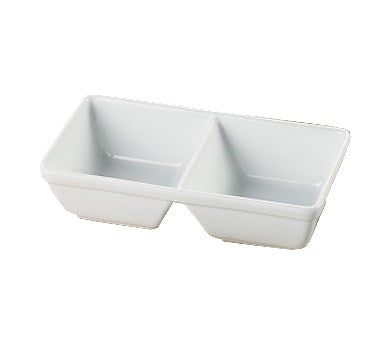 Yanco Main Land Chinaware 10" X 5 1/2" X 2 5/8" TWO DIVIDED TRAY 16 OZ EACH