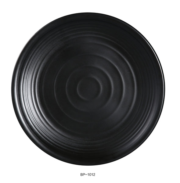 Yanco Black Pearl Melamine 12" ROUND PLATE