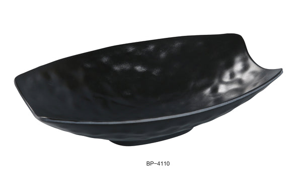 Yanco Black Pearl Melamine 10" X 6 1/4" X 2 1/4" DEEP PLATE