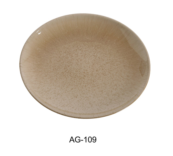 Yanco Agate Chinaware 9" X 7/8" COUPE SHAPE ROUND PLATE