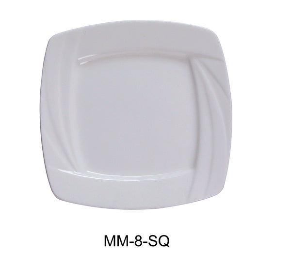 Yanco Miami Chinaware 8" SQUARE PLATE