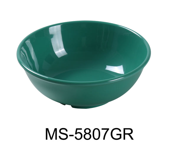 Yanco Milestone Melamine 7 1/2" X 2 3/4"H SALAD BOWL - 24 OZ GREEN