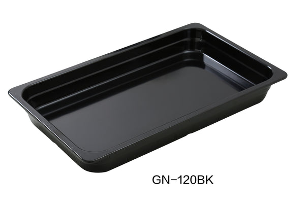 Yanco GN Pan Melamine 20.87" X 12.8" X 2.56" / 530 X 325 X 65mm PAN, GN 1/1, 5.5L BLACK