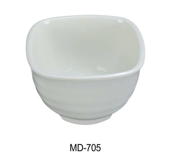 Yanco Milando Melamine 5" SQUARE BOWL16 OZ, 3"H