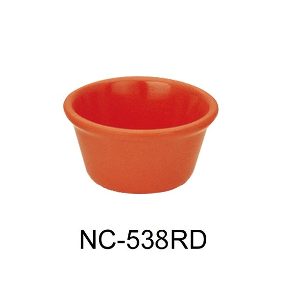 Yanco Accessories (Melamine) Melamine 2 7/8", 4 OZ SMOOTH RAMEKIN ORANGE RED