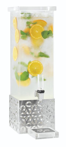 Iris™ Square 2 Gal. Beverage Dispenser with Stainless Steel Base, 1 EA