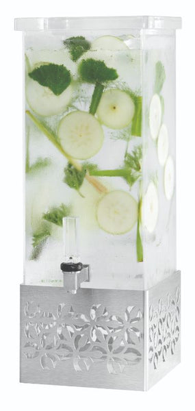 Iris™ Square 3 Gal. Beverage Dispenser with Stainless Steel Base, 1 EA