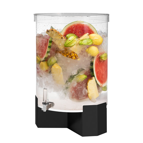 Pool 14 Gal. Beverage Dispenser with Black Matte Metal Base, 1 EA