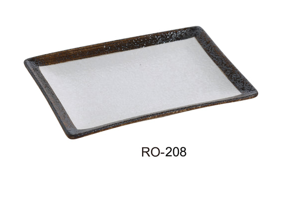 Yanco Rockeye Chinaware 8" X 5 1/2" x 7/8" RECTANGULAR PLATE