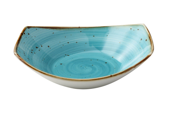 Yanco Lyon-Turquoise Chinaware 9" X 7 7/8" X 2 3/8" PASTA/SALAD PLATE 20 OZ TURQUOISE