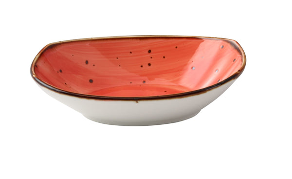 Yanco Lyon-Coral Chinaware 7" X 4 3/4" X 1 3/4" OVAL BOWL 10 OZ CORAL