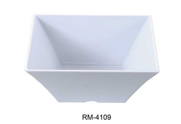 Yanco Rome Melamine 10" X 4"H SQUARE BOWL 4 QT