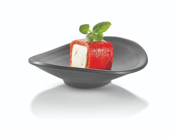 Rustic Black Melamine Scallop Mini Dish (Set of 12 pcs.), 1 SET