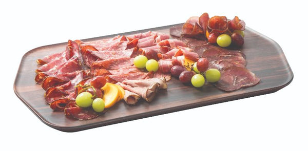 Forme' Melamine Rectangle Walnut Tray (Set of 3 pcs.), 1 SET