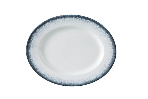 Yanco Mars Chinaware 12 7/8" X 10 1/8" X 1 1/8" OVAL PLATE