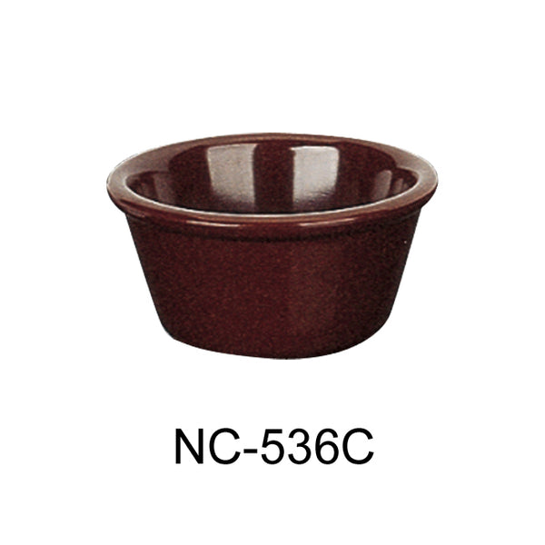 Yanco Accessories (Melamine) Melamine 2 7/8", 2 OZ SMOOTH RAMEKIN CHOCOLATE