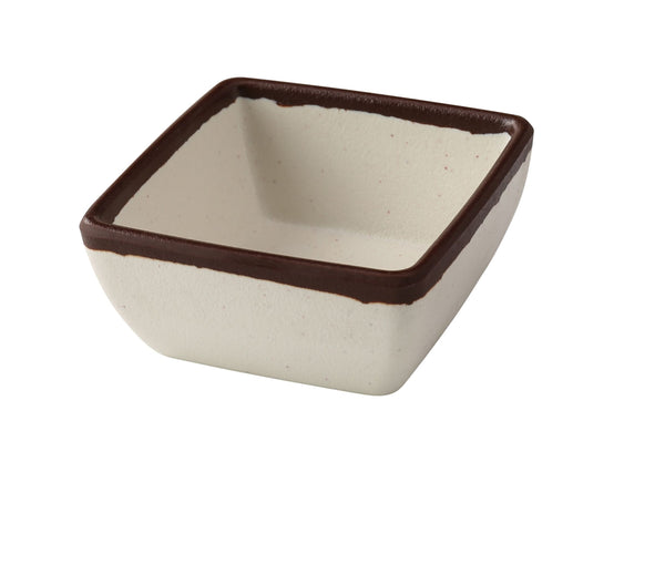 Yanco Nature Art Melamine 3 1/2" X 1 1/2" SQUARE SAUCE DISH 5 OZ