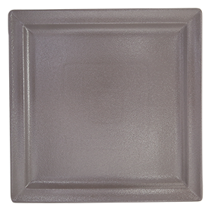 SQUARE FLAT PLATE, 11.8"L, 11.8"W, CHESTNUT BROWN